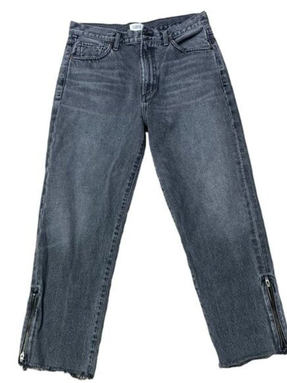 Сitizens of Humanity Vintage Crop Straight leg Jeans Zip on the Leg Size 29 Gray